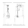 Sprchový systém CROMETTA E Showerpipe s termostatom, hlavica 240x240mm