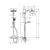 Sprchový systém CROMETTA E Showerpipe s termostatom, hlavica 240x240mm