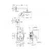 Sprchový systém EUROSMART COSMOPOLITAN s termostatom, hlavica 210mm