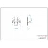 Sprchová hlavica SUPERSLIM okrúhla, priemer 150mm, nerez-chróm