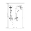 Sprchový systém CROMA E Showerpipe s termostatom, hlavica 170mm