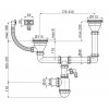 Sifón pre dvojdrez 2-úrovňový, nerez.mriežky  DN115, prepad a prípojka