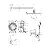Sprchový systém RAINDANCE ShowerSelect S s termostatom pod omietku