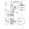 Sprchový systém EUPHORIA s termostatom, hlavica d260mm, chróm rozmery