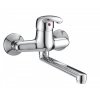 Drezová batéria nástenná PERLA s rovným ramenom, rozstup 100mm, chróm