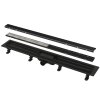 Sprchový žľab SIMPLE čierny, s okrajom pre obojstranný rošt 550mm