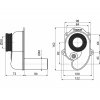 Pisoárový sifón DN40 vodorovný, pre pisoár s vývodom dozadu