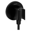 Prípojka pre sprchové hadice FixFit S + držiak na sprchu, matná čierna