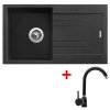 Granitový drez Sinks RAPID 780 N Granblack + batéria POLO GR Black