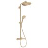Sprchový systém CROMA SELECT S Showerpipe, termostat, kefovaný bronz