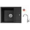 Granitový drez Sinks AMANDA 650 Nanoblack + drezová batéria MIX 35