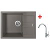 Granitový drez Sinks AMANDA 650 Nanotruffle + drezová batéria MIX 35