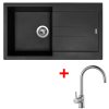 Granitový drez Sinks AMANDA 860 Pureblack + drezová batéria VITALIA