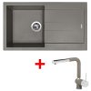 Granitový drez Sinks AMANDA 860 Truffle + drezová batéria MIX 3 P GR