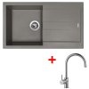 Granitový drez Sinks AMANDA 860 Truffle + drezová batéria VITALIA