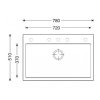 Granitový drez Sinks MAXIMO 780 Metalblack rozmery