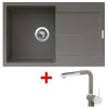 Granitový drez Sinks ULTIMA 790 Truffle + drezová batéria MIX 3 P GR