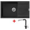 Granitový drez Sinks ULTIMA 860 XXL Metalblack + batéria Mix 3 P GR