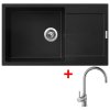 Granitový drez Sinks ULTIMA 860 XXL Pureblack + batéria Vitalia