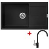 Granitový drez Sinks ULTIMA 860 XXL Pureblack + batéria Vitalia GR
