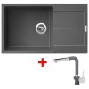 Granitový drez Sinks ULTIMA 860 XXL Titanium + batéria MIX 3 P GR