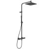 Sprchový systém HANSAAURELIA s termostatom, hlavica 250x250mm, čierna