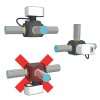 Trojcestný guľový ventil, servopohon, prevádzkový čas 10 s, 90°rotácia2