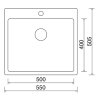 Nerezový drez Sinks BLOCKER 550 rozmery