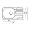 Nerezový drez Sinks CLASSIC 760 V rozmery