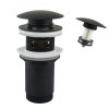 Klik pileta umývadlová s veľkou, ľahko vyberateľnou zátkou, čierna