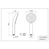Ručná sprcha Allaro Aquaristo Style, rozmery