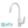 Umývadlová batéria VENUS WHITE s flexi ramenom, bez odtokovej súpravy, eFix