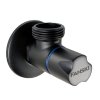 Rohový ventil práčkový s keramickým vrškom 1/2" x 3/4 - matný čierny