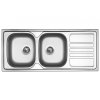 Nerezový drez Sinks OKIO 1160 DUO V, matný povrch - hrúbka 0,6mm
