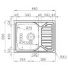 Nerezový drez Sinks OKIOPLUS 650 V, leštený povrch - hrúbka 0,7mm