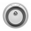 Nerezový drez Sinks ROUND 510 V, matný povrch - hrúbka 0,6mm