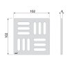 Designová mriežka nerezová pre podlahové vpuste 102x102/4mm