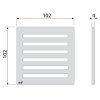 Designová mriežka nerezová pre podlahové vpuste - 102x102/4mm