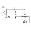 Sprchová hlavica COSMOPOLITAN, 210mm + sprchové rameno 422mm, chróm