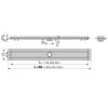 Sprchový žľab MODULAR nerezový - dĺžka 850mm