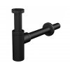 Umývadlový sifón DESIGN DN32 s prevlečnou maticou G5/4" - čierny kov