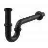Umývadlový sifón "U" DN32 s prevlečnou maticou 5/4" - čierny kov