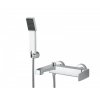 Vaňová batéria NEW GEOMETRY s ručnou sprchou, hadicou a držiakom chróm