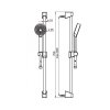 Sprchový set HANSABASICJET s 1-polohovou sprškou, hadica 1750mm