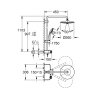 Sprchový systém EUPHORIA SmartControl s termostatom, hlavica 260mm