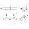 Sprchový set: termostat COOLTOUCH + hlavica SLIM 250mm + príslušenstvo