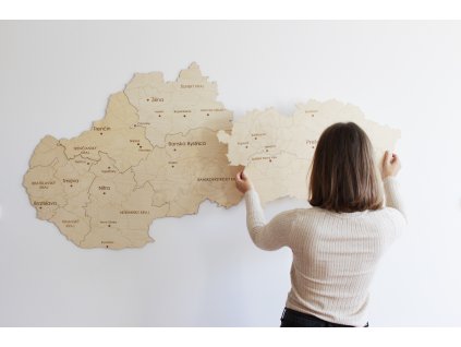 Drevená mapa Slovenska