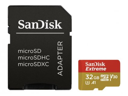 SanDisk microSDHC Extreme 32GB + adaptér