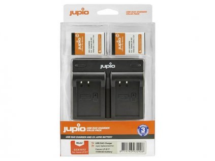 Jupio Value Pack: 2x Battery LP-E17 + USB Dual Cha   