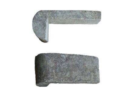 Travertinový bazénový lem, C profil, stříbrný